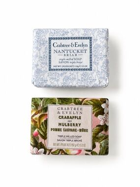 Crabtree & Evelyn Triple Milled Soap Bundle Nantucket Briar & Crabapple